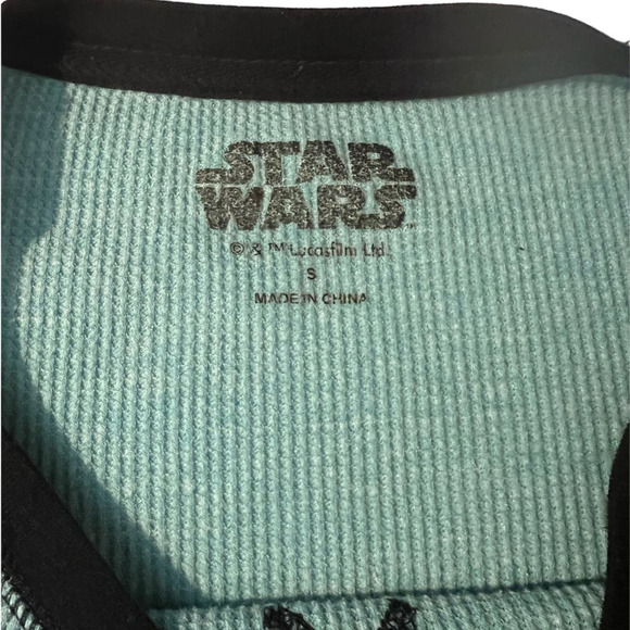 Star Wars Darth Vader Womens Thermal Long Sleeve Sleep Shirt Cotton Blend Size S - Picture 10 of 13